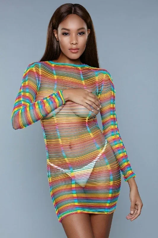 Rainbow Cut Out Dress