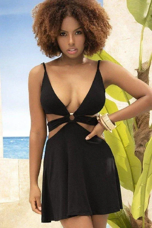 Cut Out Mini Dress with Ring Detail