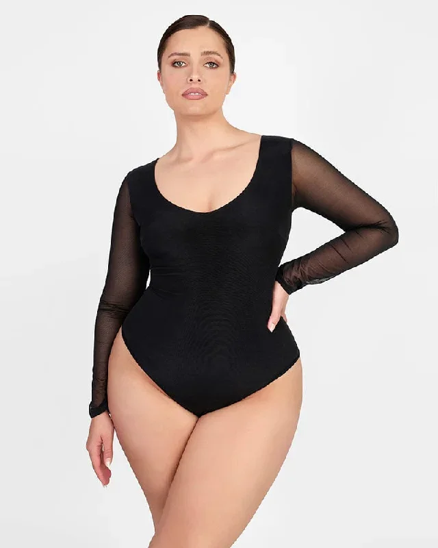 AirSlim See-Through Mesh Smoothing Bodysuit