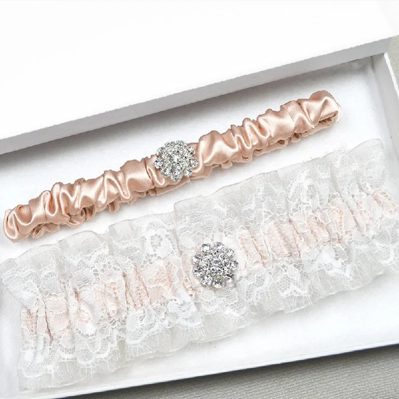 blush-ivory-organza-bridal-garter-set-15-colours-available