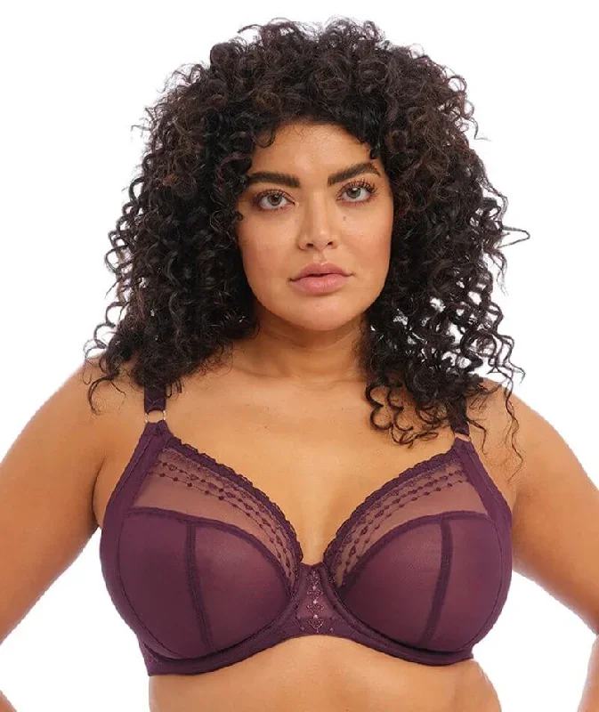 Elomi Matilda Underwired Plunge Bra - Wine Diamond