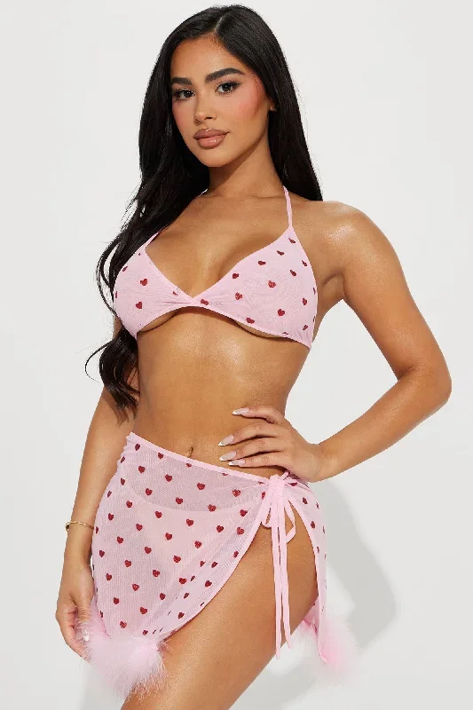 Fall In Love With Me 2 Piece Dance Set - Pink/combo