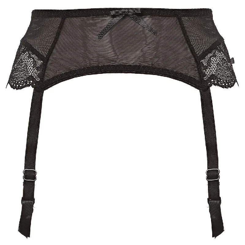 Fancies Black Suspender Belt - Freya