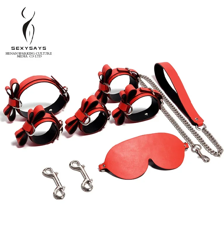 SM LEATHER BONDAGE SET T098