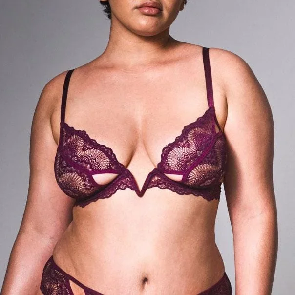 Kane V-wire Bra - Cherry