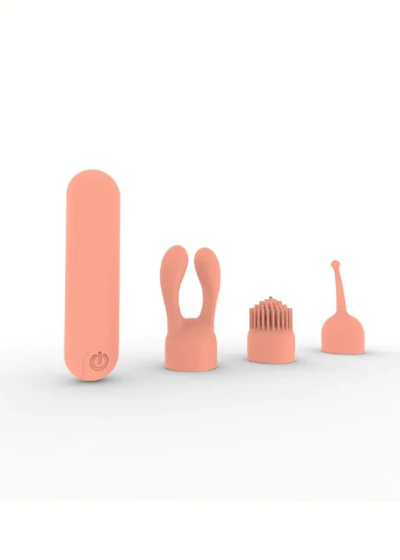 Dynamic Silicone Vibration Massager (Apricot Pink)