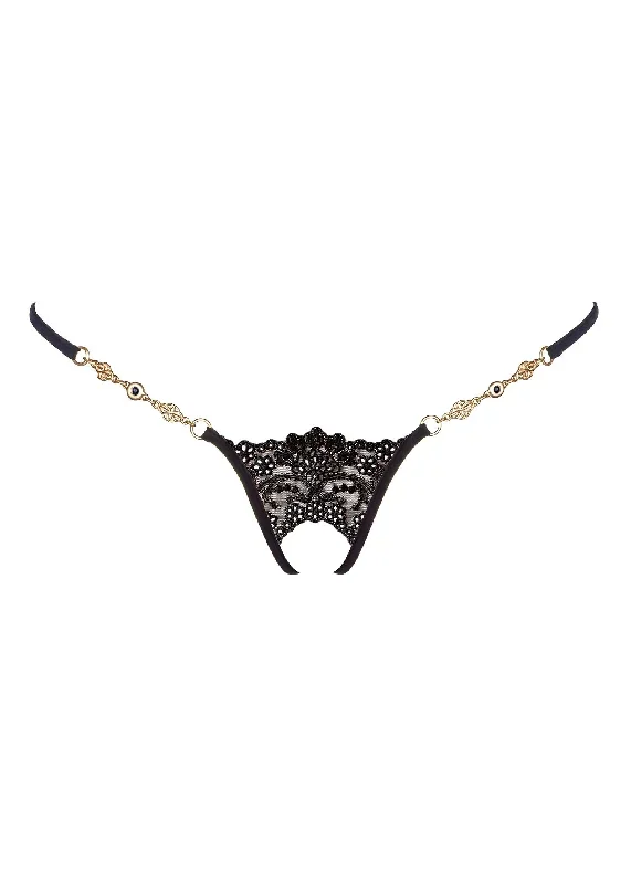 Black Sensation Crotchless G-String