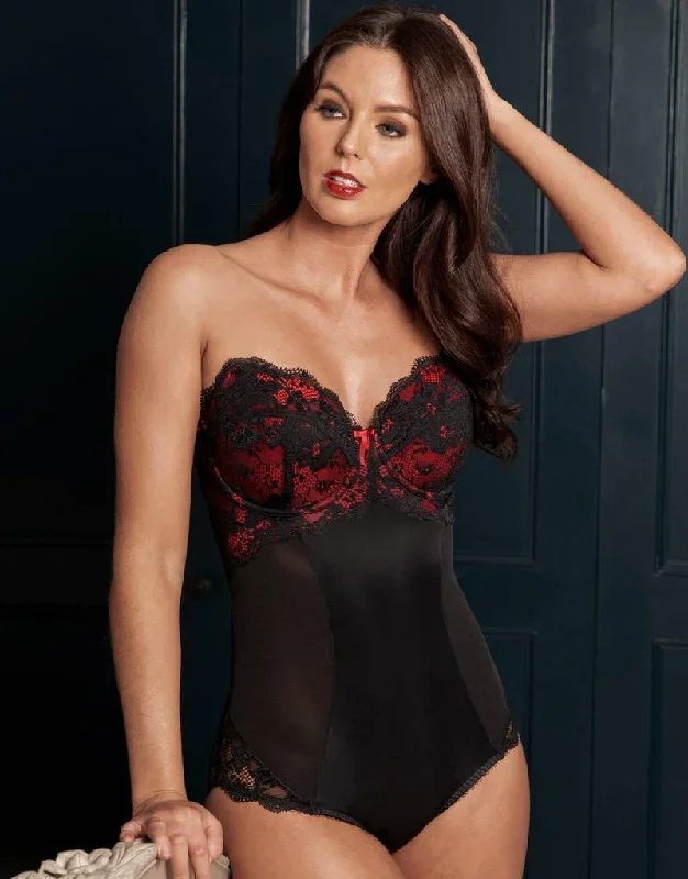 Pour Moi Amour Strapless Body Black/Scarlet