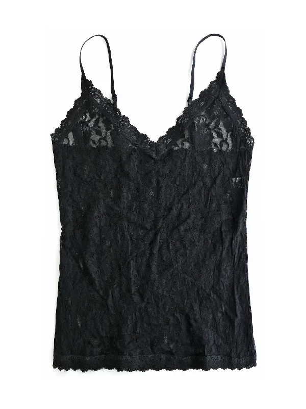 Signature Lace V-Front Cami Black