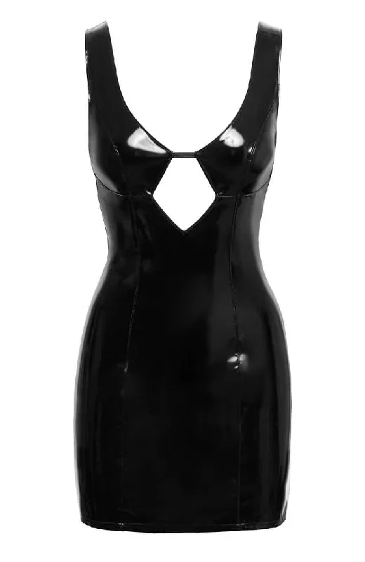 vinyl-dress-with-cut-out